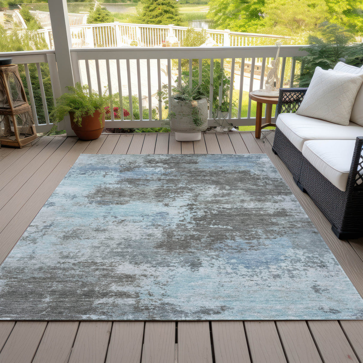 Addison Chantille ACN2065 Abstract Machine Made Transitional Taupe Rug