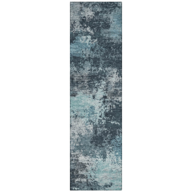 Addison Chantille ACN2065 Abstract Machine Made Transitional Teal Rug