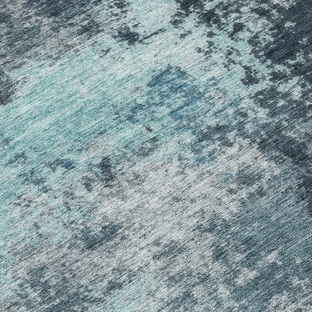 Addison Chantille ACN2065 Abstract Machine Made Transitional Teal Rug