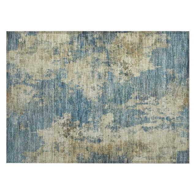 Addison Chantille ACN2066 Abstract Machine Made Transitional Blue Rug