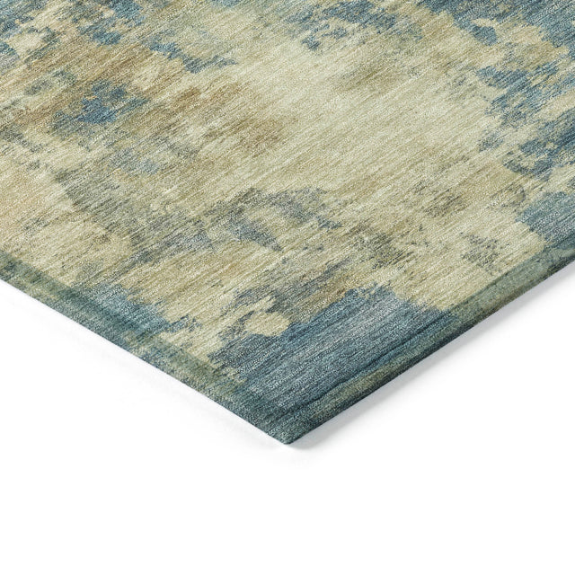 Addison Chantille ACN2066 Abstract Machine Made Transitional Blue Rug