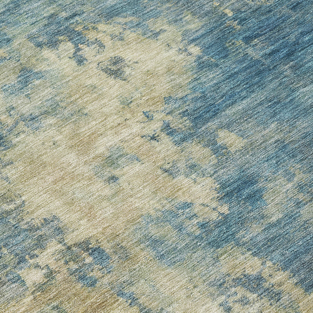 Addison Chantille ACN2066 Abstract Machine Made Transitional Blue Rug