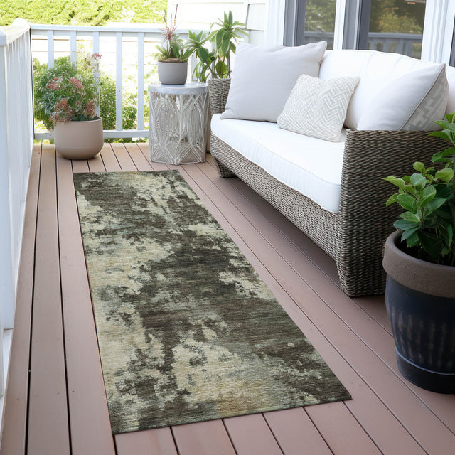 Addison Chantille ACN2066 Abstract Machine Made Transitional Brown Rug