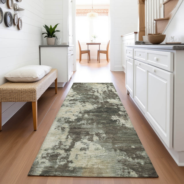 Addison Chantille ACN2066 Abstract Machine Made Transitional Brown Rug