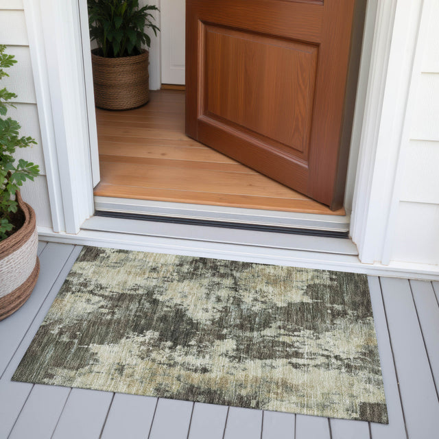 Addison Chantille ACN2066 Abstract Machine Made Transitional Brown Rug