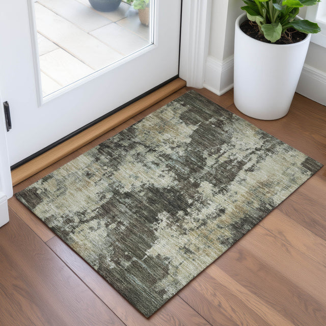 Addison Chantille ACN2066 Abstract Machine Made Transitional Brown Rug