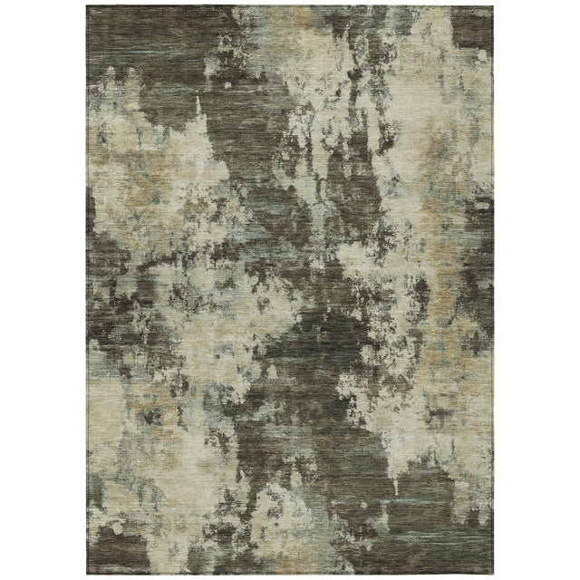 Addison Chantille ACN2066 Abstract Machine Made Transitional Brown Rug