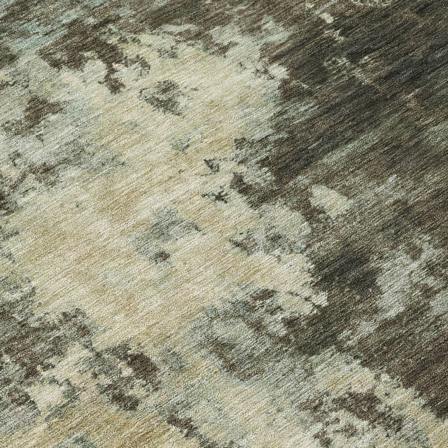 Addison Chantille ACN2066 Abstract Machine Made Transitional Brown Rug