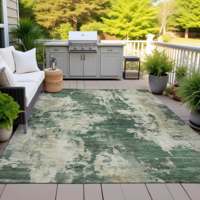 Addison Chantille ACN2066 Abstract Machine Made Transitional Fern Rug