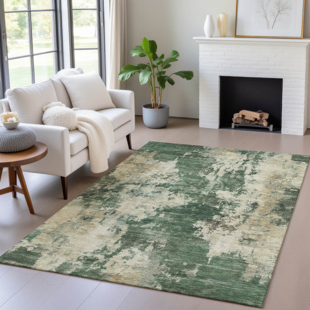 Addison Chantille ACN2066 Abstract Machine Made Transitional Fern Rug