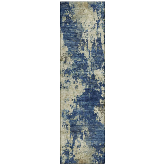 Addison Chantille ACN2066 Abstract Machine Made Transitional Navy Rug