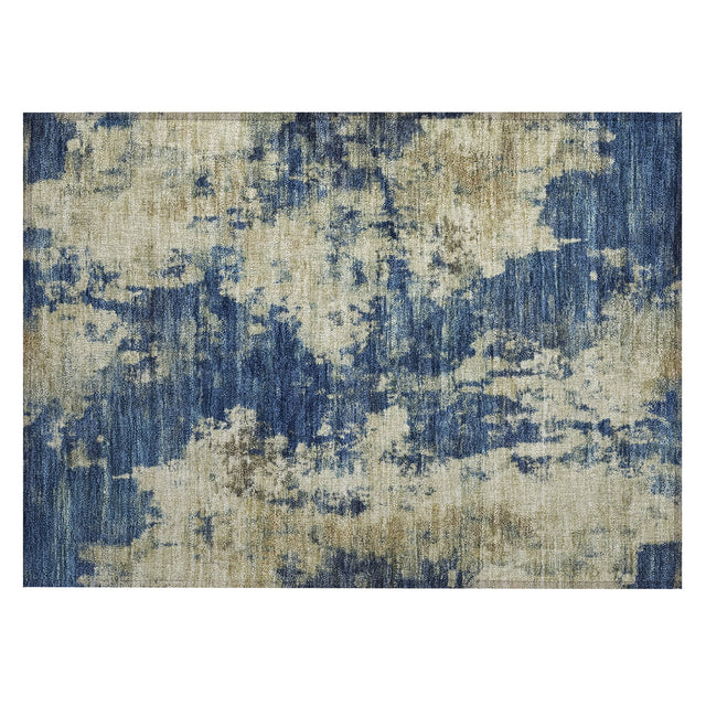 Addison Chantille ACN2066 Abstract Machine Made Transitional Navy Rug