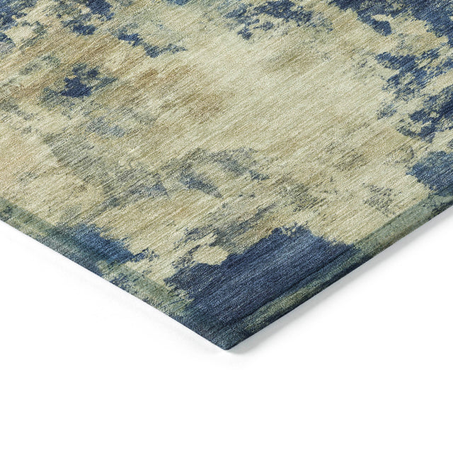 Addison Chantille ACN2066 Abstract Machine Made Transitional Navy Rug