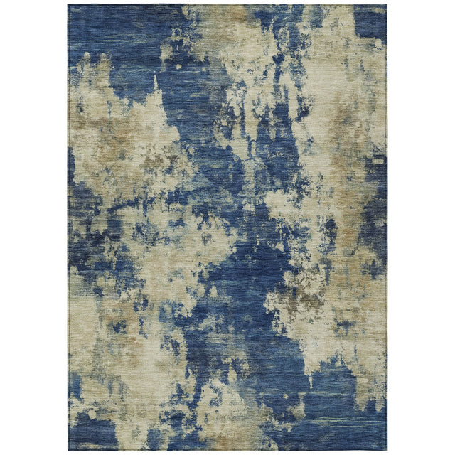 Addison Chantille ACN2066 Abstract Machine Made Transitional Navy Rug