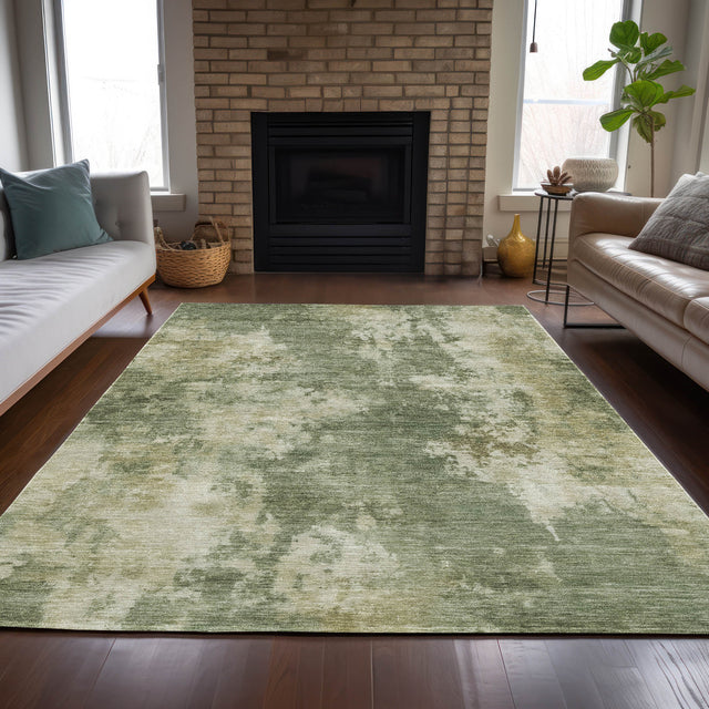 Addison Chantille ACN2066 Abstract Machine Made Transitional Sage Rug
