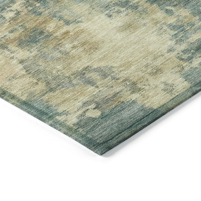 Addison Chantille ACN2066 Abstract Machine Made Transitional Teal Rug