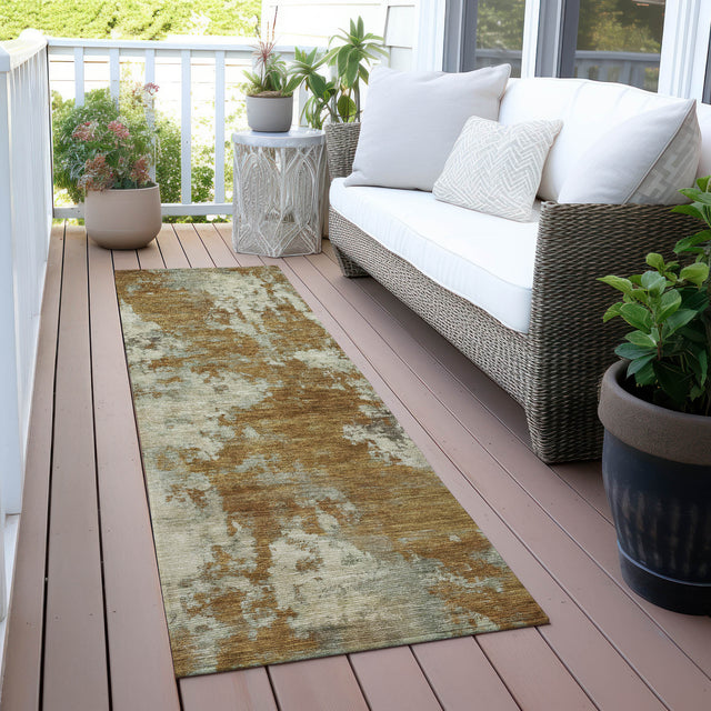 Addison Chantille ACN2066 Abstract Machine Made Transitional Terracotta Rug