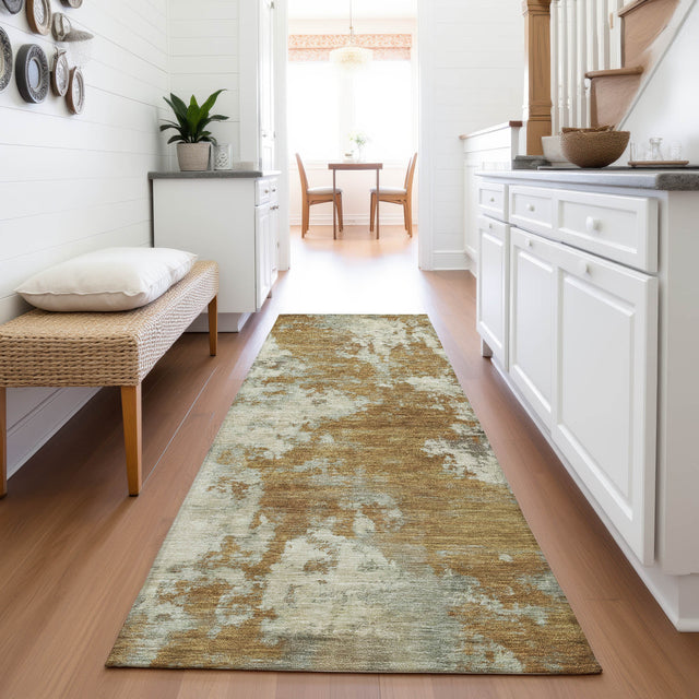 Addison Chantille ACN2066 Abstract Machine Made Transitional Terracotta Rug