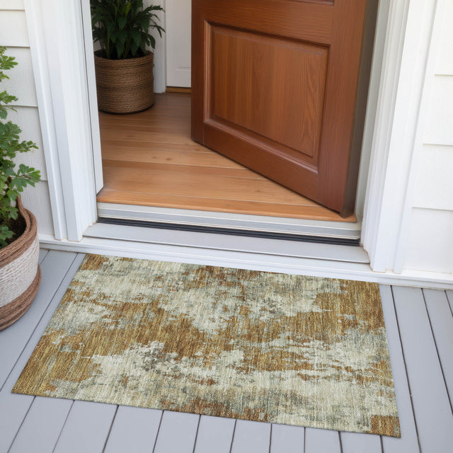 Addison Chantille ACN2066 Abstract Machine Made Transitional Terracotta Rug