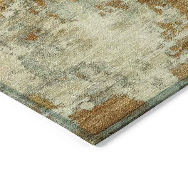 Addison Chantille ACN2066 Abstract Machine Made Transitional Terracotta Rug