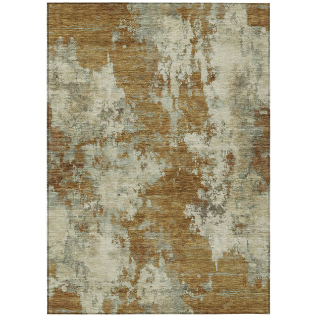 Addison Chantille ACN2066 Abstract Machine Made Transitional Terracotta Rug