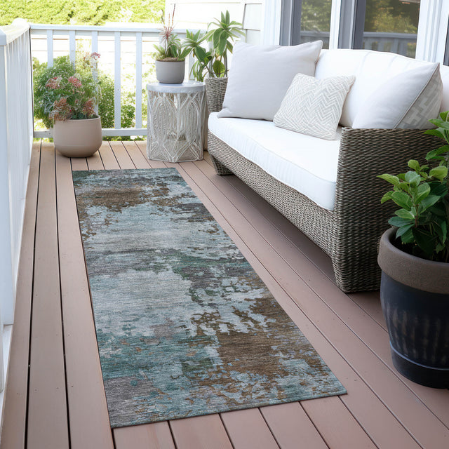 Addison Chantille ACN2067 Abstract Machine Made Transitional Brown Rug