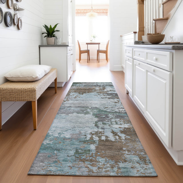 Addison Chantille ACN2067 Abstract Machine Made Transitional Brown Rug