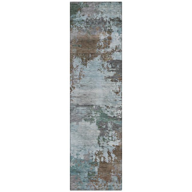 Addison Chantille ACN2067 Abstract Machine Made Transitional Brown Rug