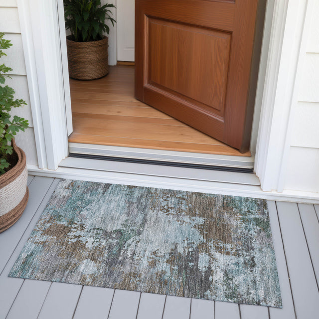 Addison Chantille ACN2067 Abstract Machine Made Transitional Brown Rug