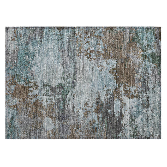 Addison Chantille ACN2067 Abstract Machine Made Transitional Brown Rug