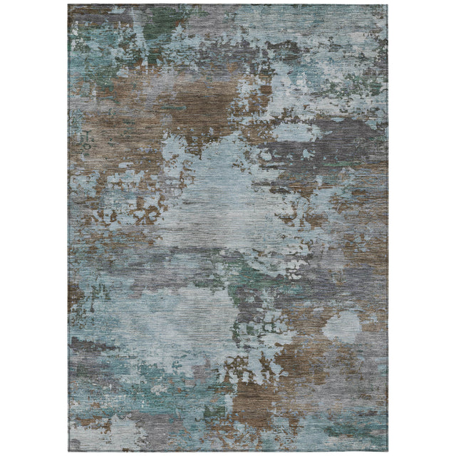 Addison Chantille ACN2067 Abstract Machine Made Transitional Brown Rug