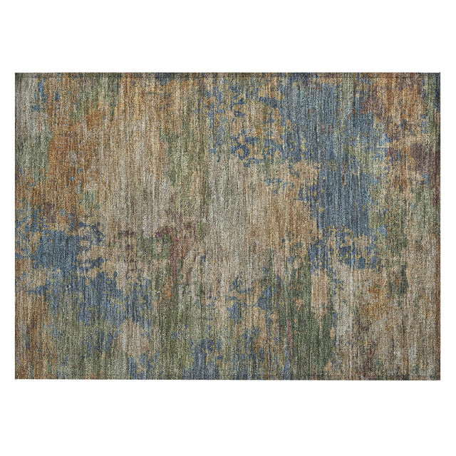 Addison Chantille ACN2067 Abstract Machine Made Transitional Denim Rug