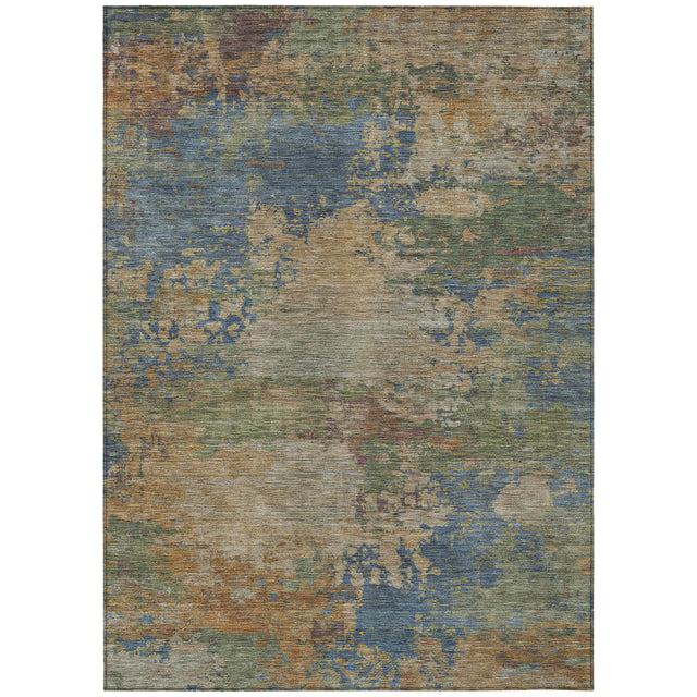 Addison Chantille ACN2067 Abstract Machine Made Transitional Denim Rug