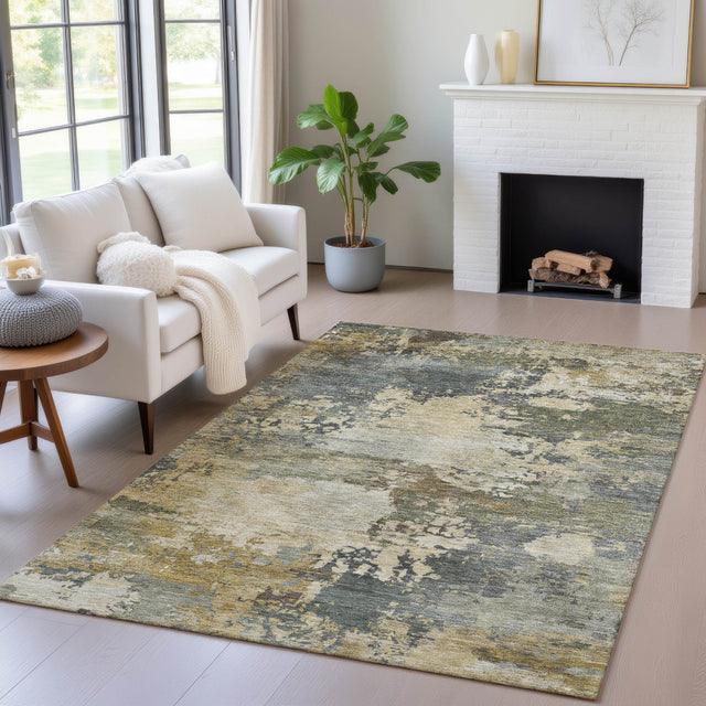Addison Chantille ACN2067 Abstract Machine Made Transitional Gray Rug