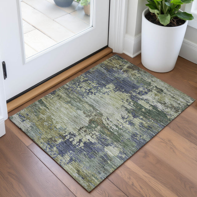 Addison Chantille ACN2067 Abstract Machine Made Transitional Purple Rug