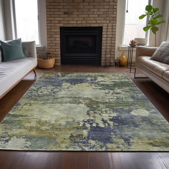 Addison Chantille ACN2067 Abstract Machine Made Transitional Purple Rug