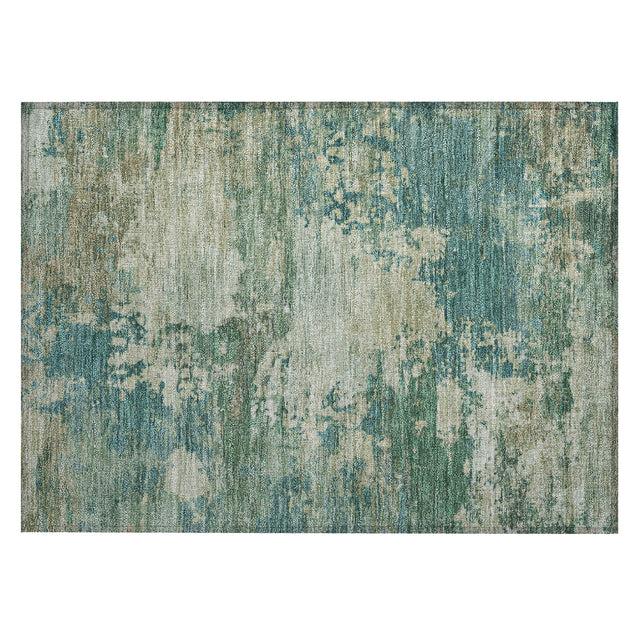 Addison Chantille ACN2067 Abstract Machine Made Transitional Teal Rug