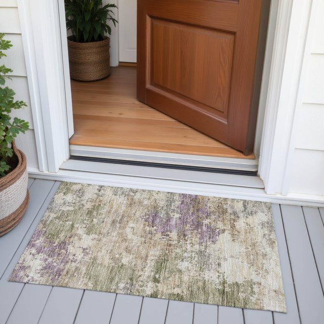 Addison Chantille ACN2068 Abstract Machine Made Transitional Beige Rug