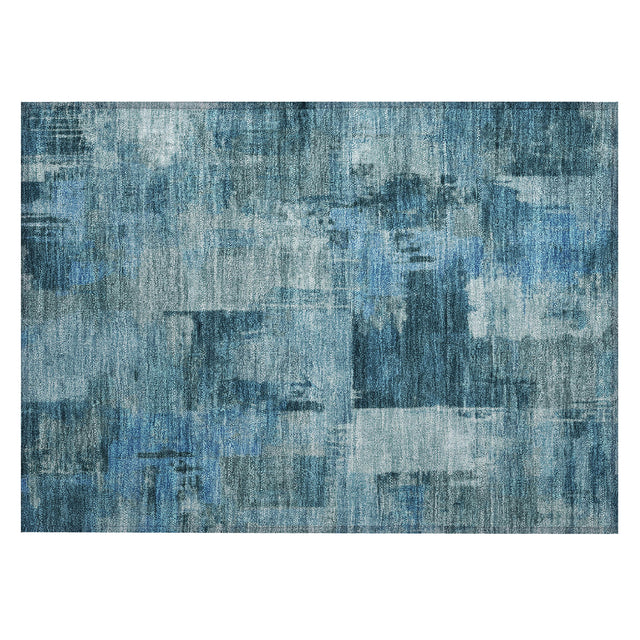 Addison Chantille ACN2069 Abstract Machine Made Transitional Blue Rug