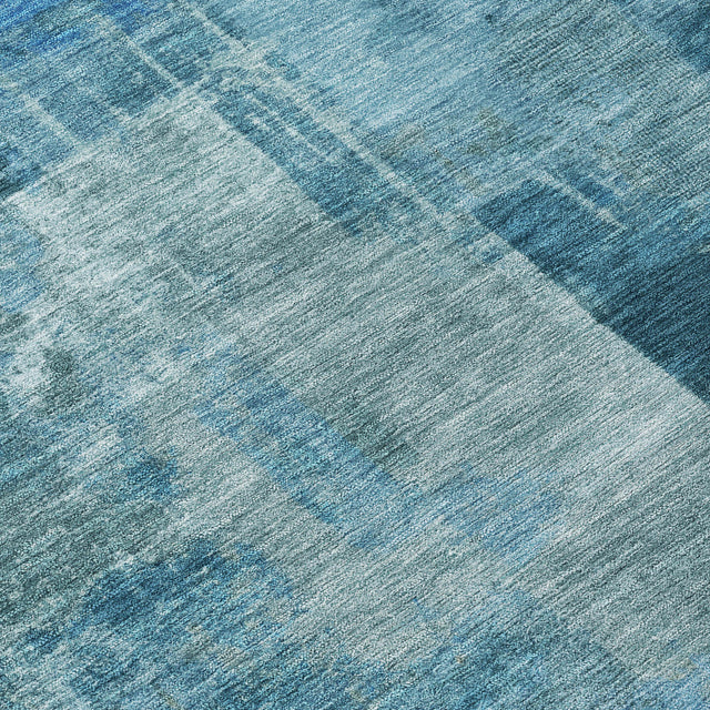 Addison Chantille ACN2069 Abstract Machine Made Transitional Blue Rug