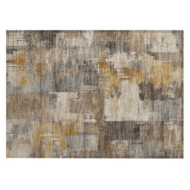 Addison Chantille ACN2069 Abstract Machine Made Transitional Brown Rug