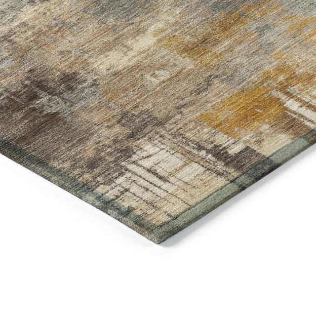 Addison Chantille ACN2069 Abstract Machine Made Transitional Brown Rug