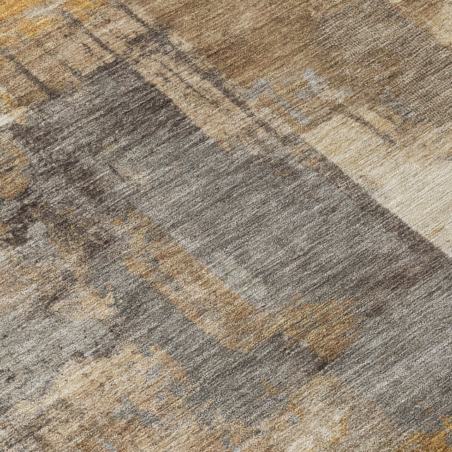Addison Chantille ACN2069 Abstract Machine Made Transitional Brown Rug