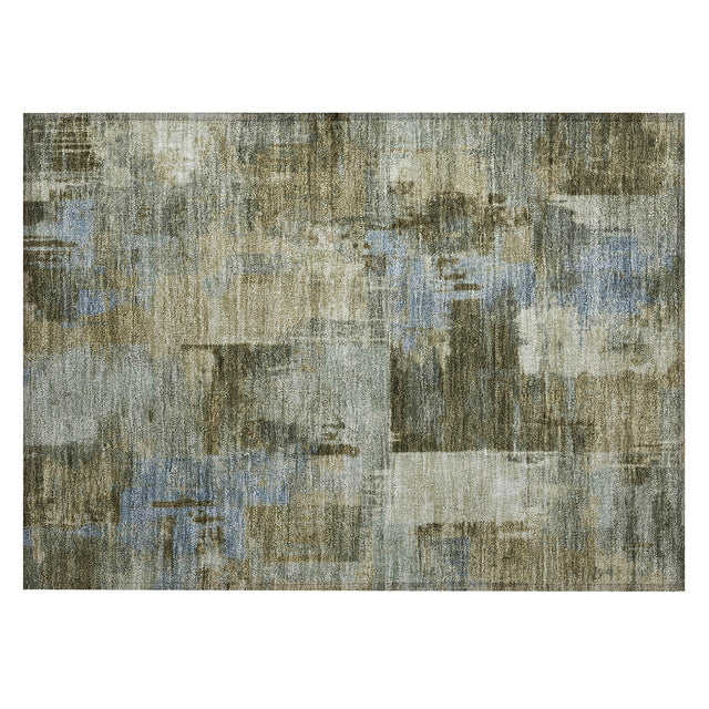 Addison Chantille ACN2069 Abstract Machine Made Transitional Green Rug
