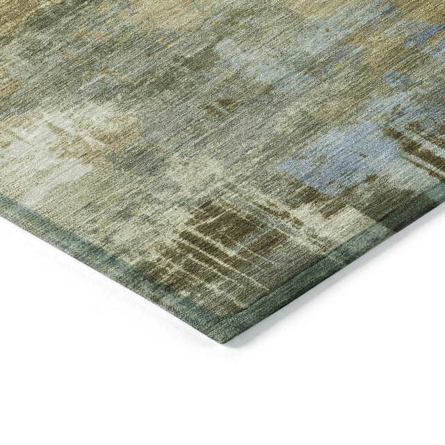 Addison Chantille ACN2069 Abstract Machine Made Transitional Green Rug