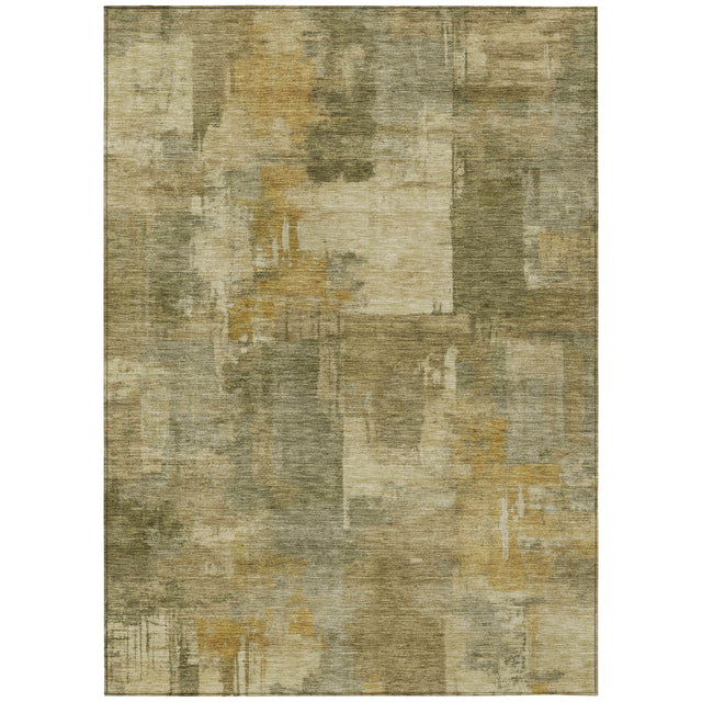 Addison Chantille ACN2069 Abstract Machine Made Transitional Khaki Rug