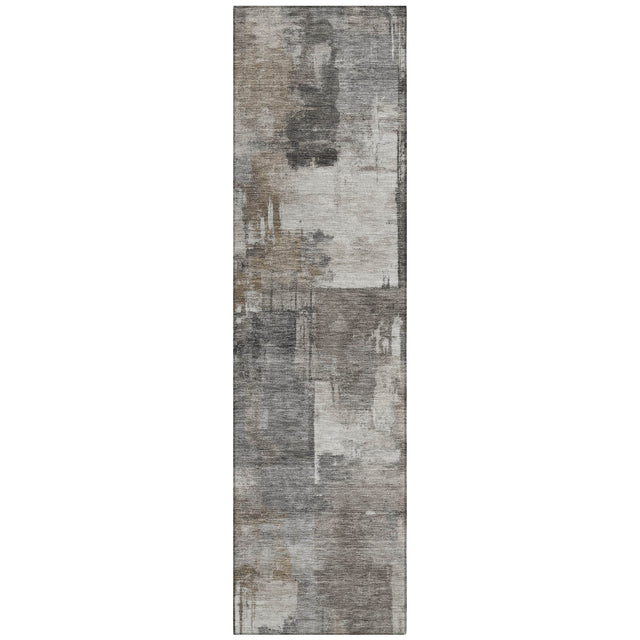 Addison Chantille ACN2069 Abstract Machine Made Transitional Pewter Rug