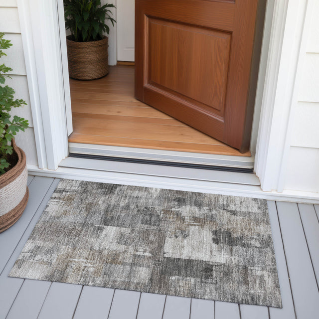 Addison Chantille ACN2069 Abstract Machine Made Transitional Pewter Rug