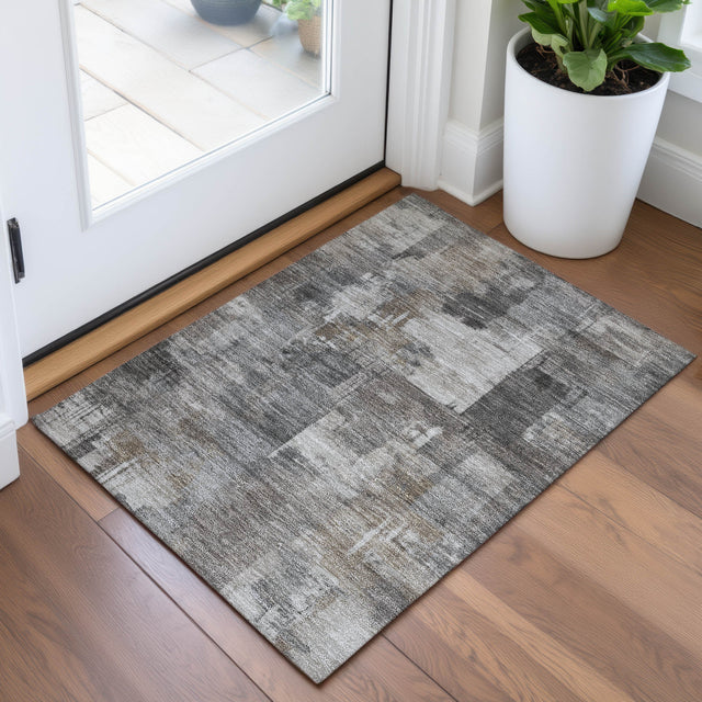 Addison Chantille ACN2069 Abstract Machine Made Transitional Pewter Rug