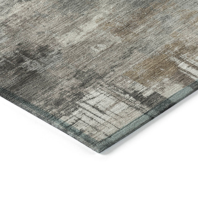 Addison Chantille ACN2069 Abstract Machine Made Transitional Pewter Rug